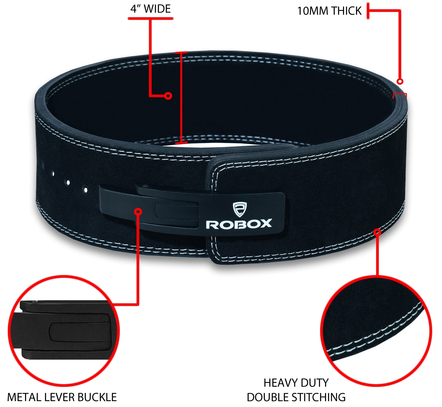 Powerlifting, Deadlifts, Squats, Weightlifting Lever Buckle Belt